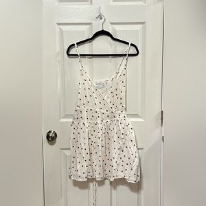 Polka dot wrap dress